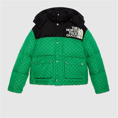 north face gucci coat cardi b|Gucci x The North Face Padded Jacket Green/Black .